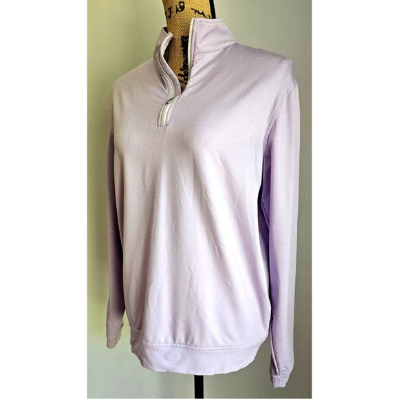 Peter Millar Quarter Zip Womens Light Purple Pullover Golf Sports Sweater, Sz S - Picture 1 of 6